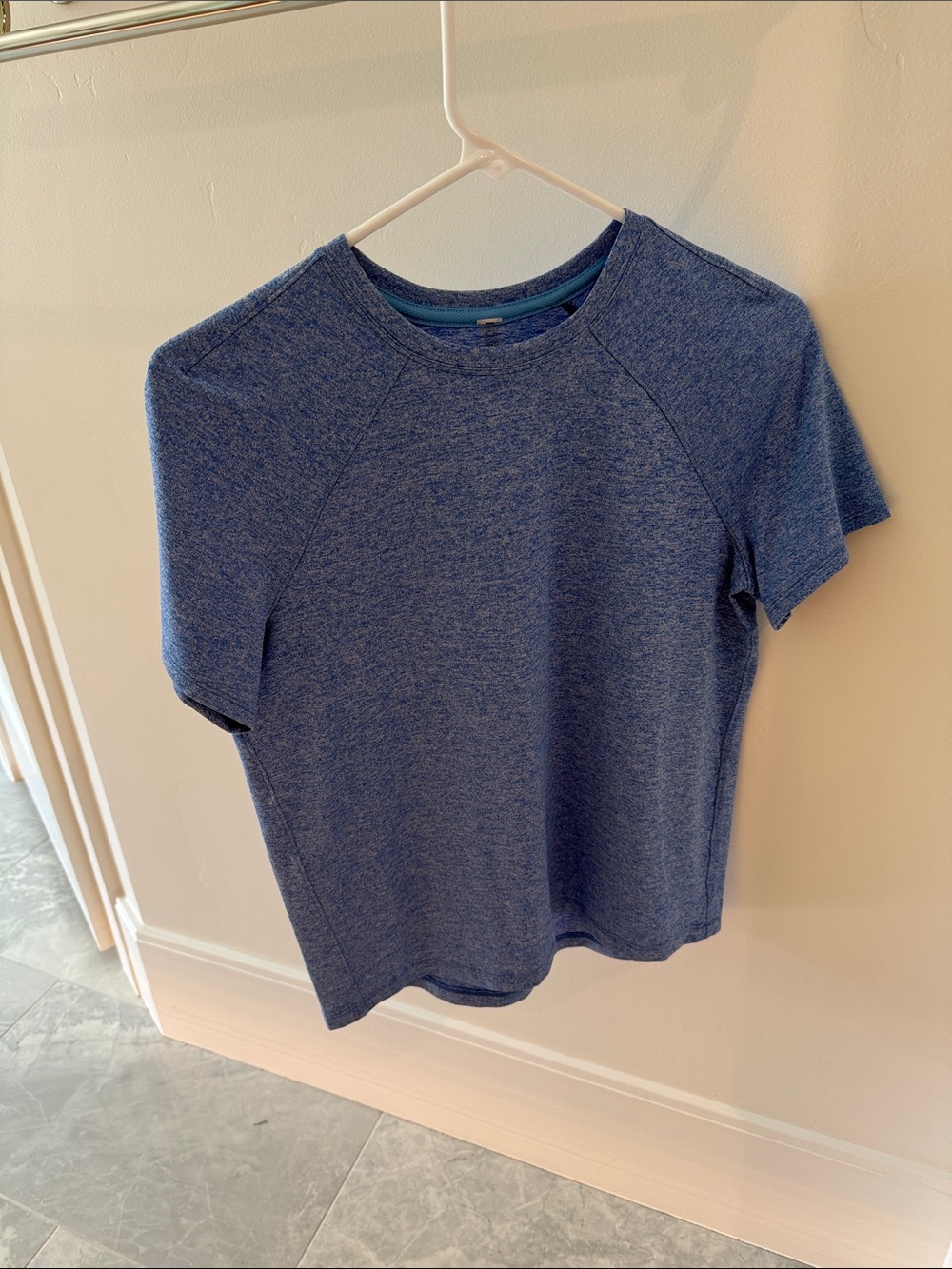 lululemon athletica Heathered Blue Short-Sleeve Crew Tee